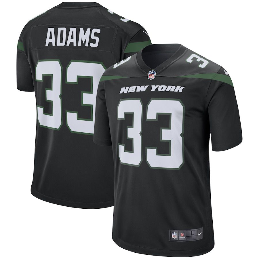 Men New York Jets #33 Jamal Adams Nike Gotham Black Game NFL Jersey